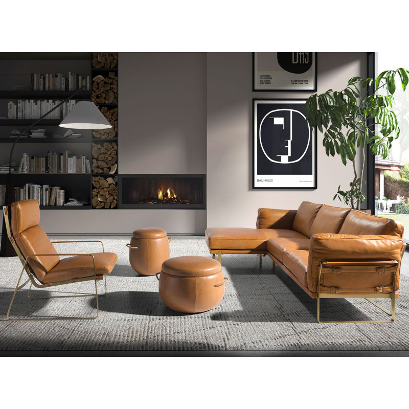 52cm Wide No Pattern Pouffe Ottoman