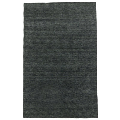 Greilickville Hand Loomed Gabbeh Rug, 100% Wool, Solid Color, Fade & Stain Resistant, Durable, All Sizes, India-Made.