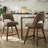 Bisto Modern Faux Leather Swivel Bar Stool with Cutout Backrest-466326318-466326320