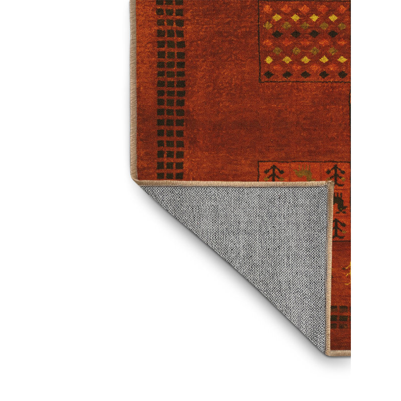 Lakeem Washable Oriental Indoor Rug, Rectangle 2' x 3'