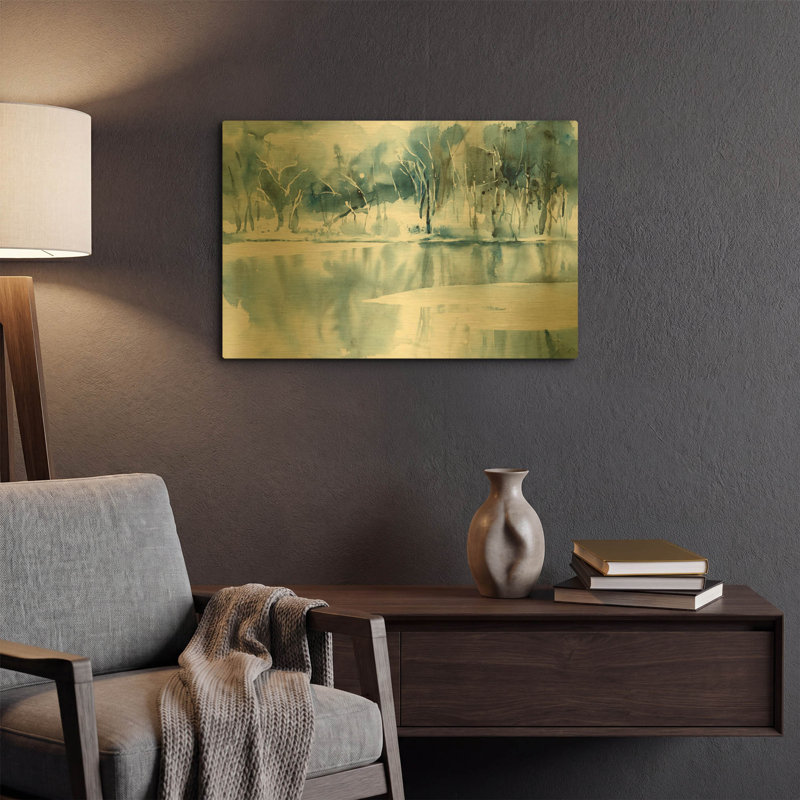 «Blue Reflections» par Katrina Pete, art mural en métal, 24 po x 16 po, 24 po x 16 po