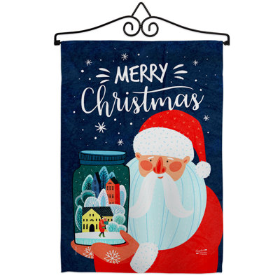 Double Sided 18.5'' H x 13'' W Polyester Christmas Flag Set