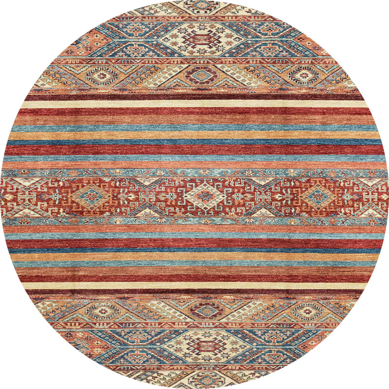 Abstract Indoor Rug, Round 8'