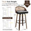 Swivel Upholstered Counter Stool with Solid Wood Frame-1574450893-1574450891