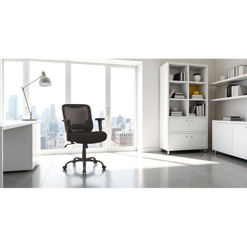 Cush Big & Tall Mesh Back Office Chair - 400 lb. Weight Capacity, Commercial Quality, Black