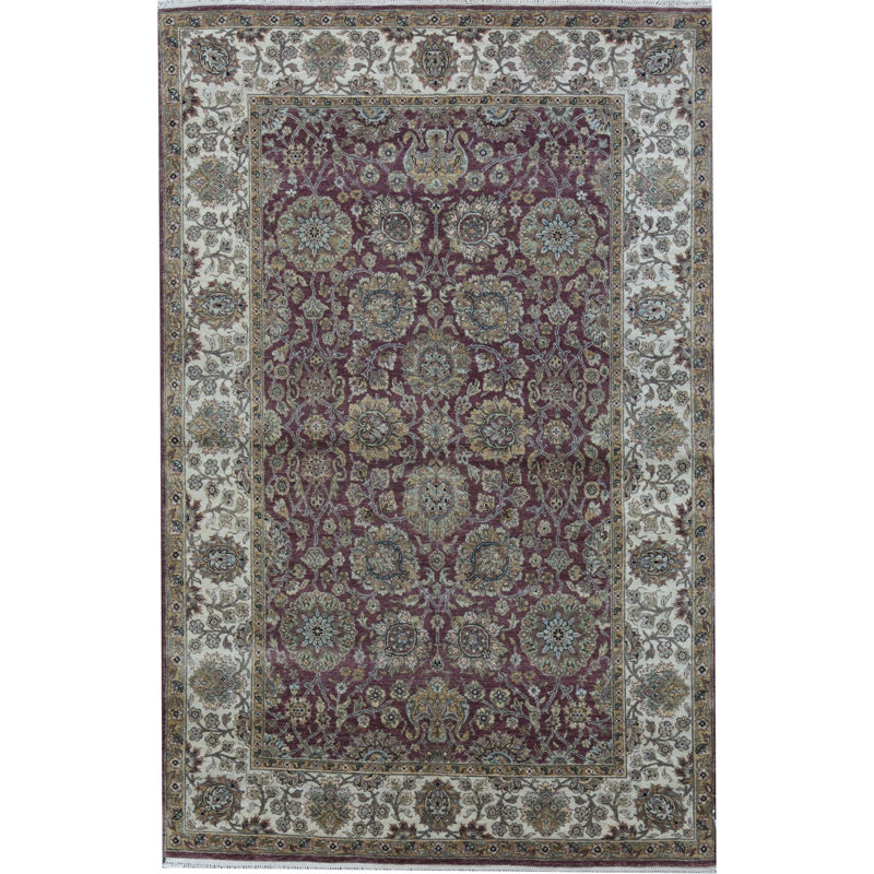 Tapis rouge noué à la main de haute qualité