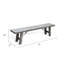 Banc en bois massif gris rustique Zeka