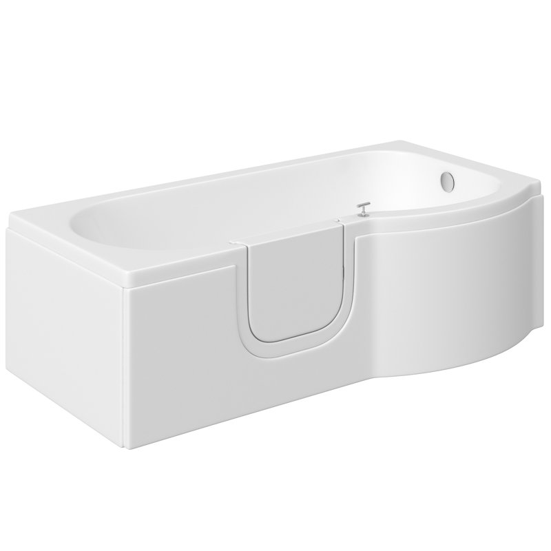 1675mm x 850mm Standard Acrylic Bathtub, Left