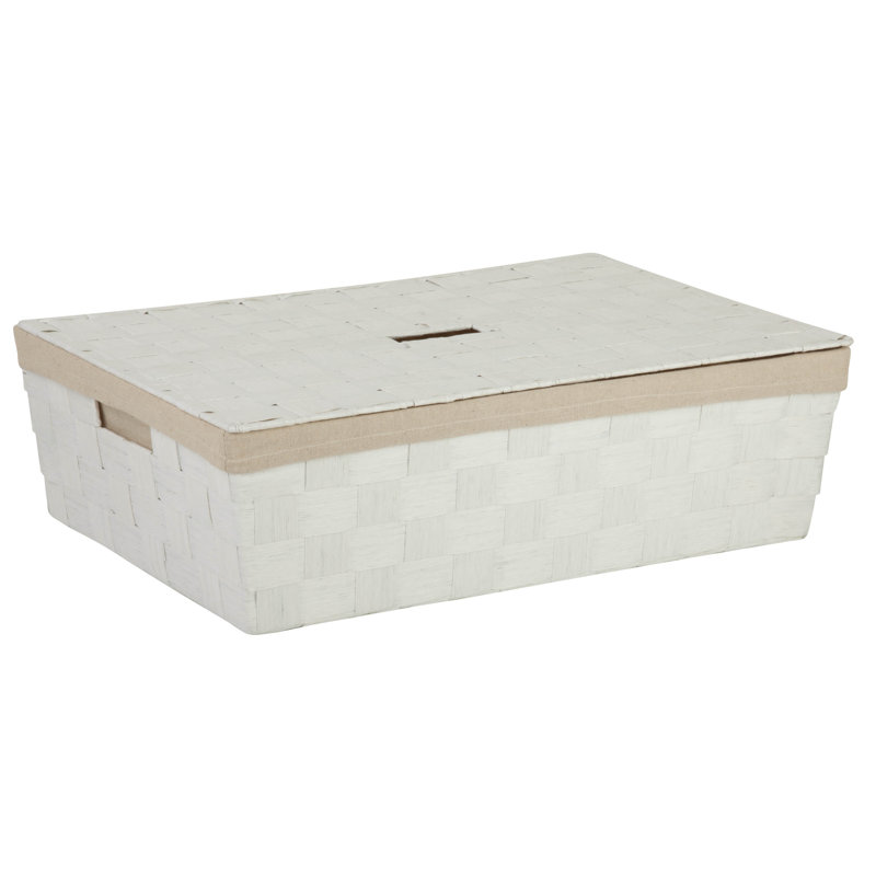 Rangement sous le lit avec couvercle, Blanc