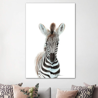 Baby Zebra - Wrapped Canvas Painting