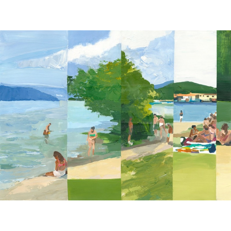 Summer Daze 3 Print by PC Ngo, White Framed, 38" H x 50" W