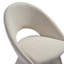 Chaise de salle à manger rembourrée moderne à dossier courbé et crème - Ensemble de 2