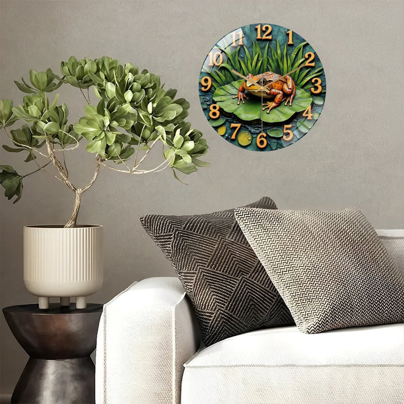 Horloge murale grenouille 12 po