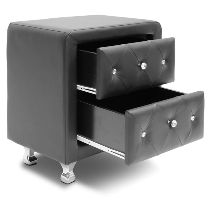 Messaline 20.5'' W Nightstand, Black