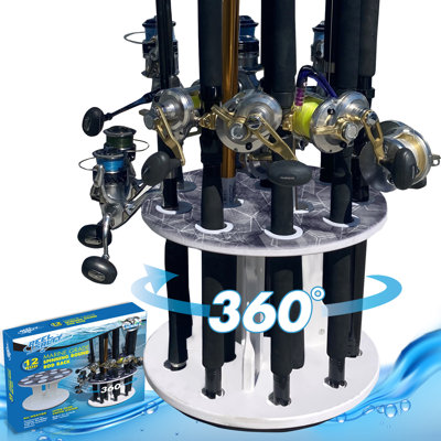 Reel Salty Saltwater rotating 12 Rod Rack