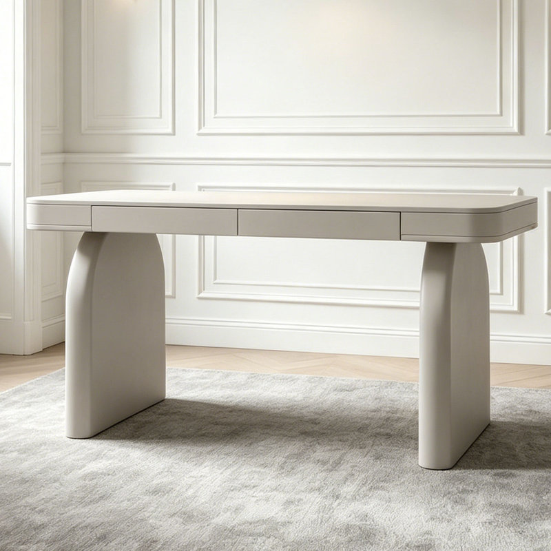 Bureau d'écriture avec tiroirs blanc