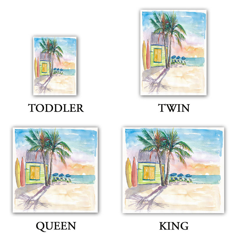 Ensemble de housse de couette en microfibre DiaNoche par Markus Bleichner - Caribbean Sunset 2