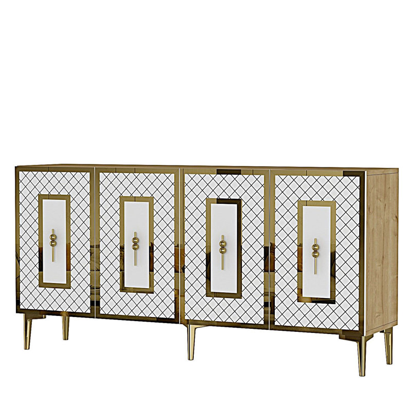 Console, Gold, Blanc / Doré