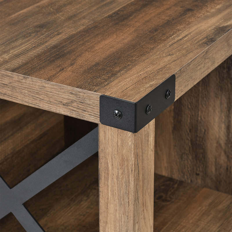 Larenda Storage Bench, Rustic Oak