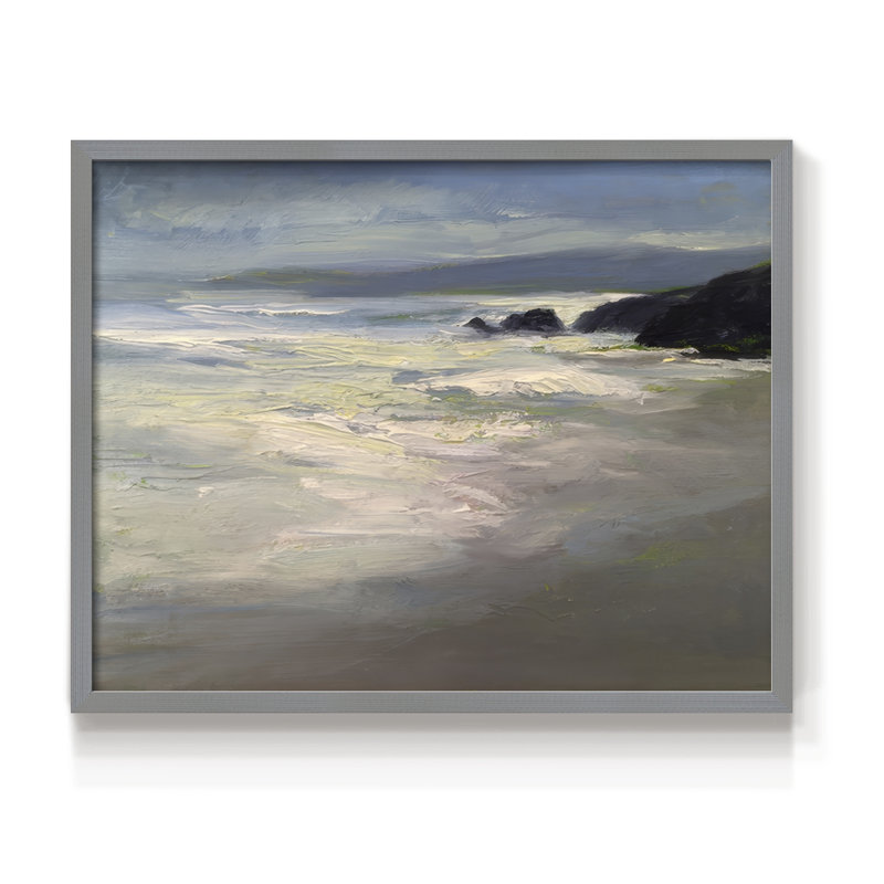 Pacifica -Framed Print - Restickable, Grey, 16" H x 20" W