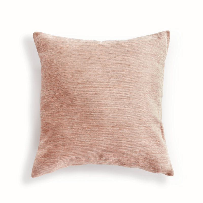 Suri Polyester Indoor/Outdoor Pillow Cover & Insert, 20"H x 20"W, Blush, Square