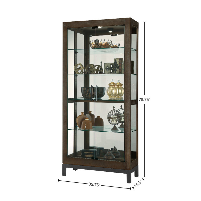 Quinn 78.75'' H x 35.75'' W Solid Wood Display Case