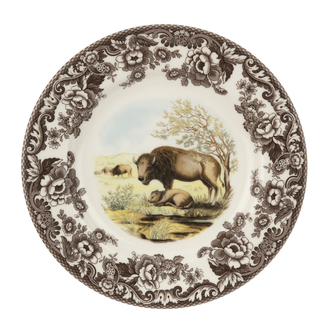 Spode Woodland Am.Wildlife Dinner Plate 10.5" Bison Spode