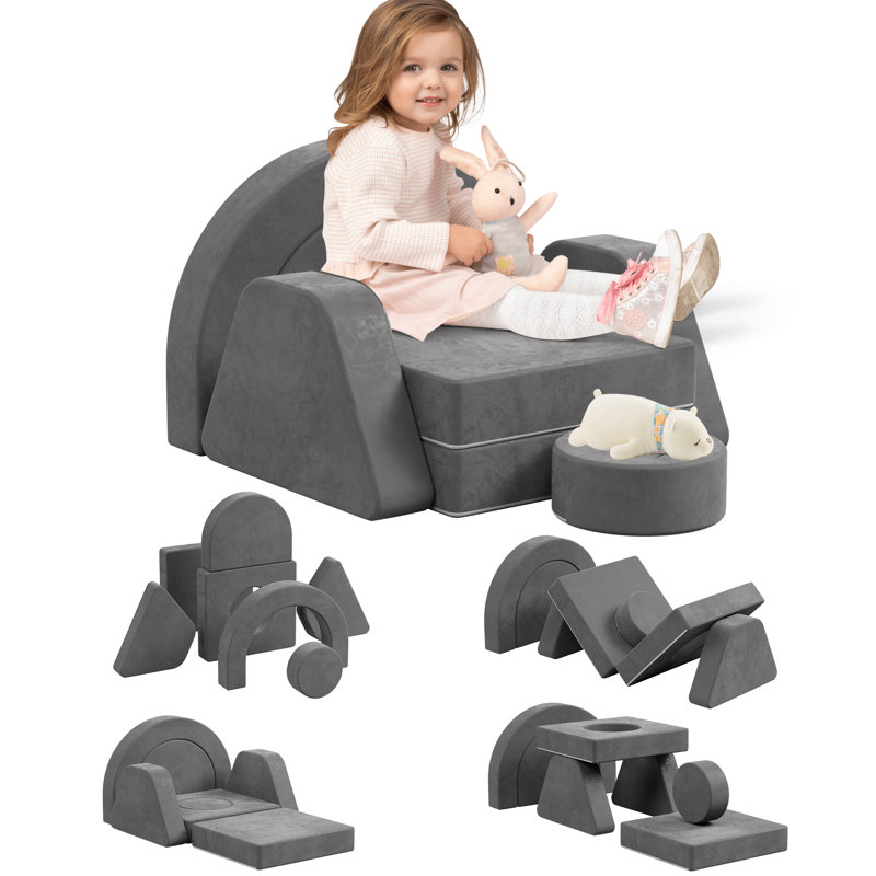 Children's Sofa / Sectional, Dark Grey
