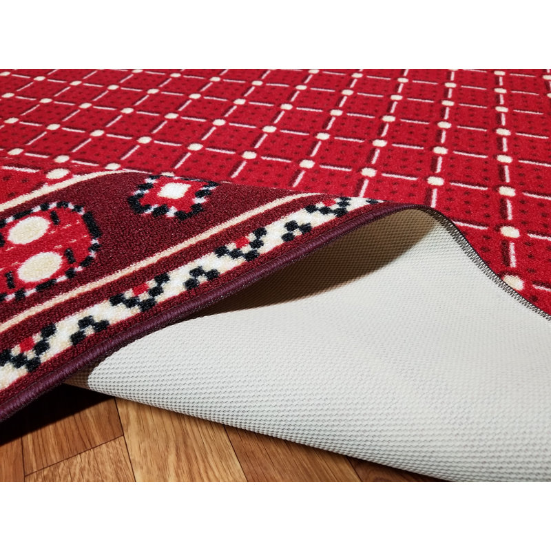 Ringgold Geometric Synthetic Non-Skid Kitchen Mat, Runner 1.11" x 7'