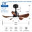 28 Lnch Ceiling Fan With Lights Remote Control,Small Ceiling Fan Flush Mount, 5 Reversible Blades, Low Profile Ceiling Fan 6 Speeds 3 Colors For Bedroom Kitchen-1200747636