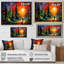 Jaune et vert, coucher de soleil, forêt, merveille - pin, art mural-414707877-414707859