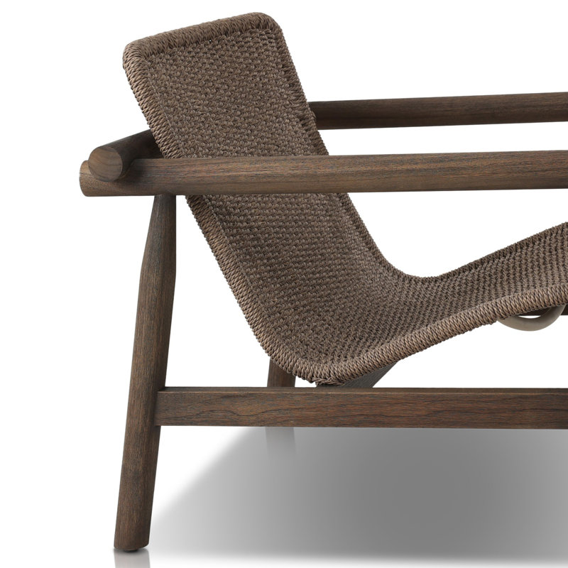 Dume Outdoor Chair, Dark Gray/Dark Brown