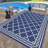 Waterproof Outdoor Plastic Straw Rug – Modern Geometric Patio, Camping & RV Mat with Portable Bag and 4 Stakes-1555748051