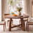 Solid Wood Round Dining Table with Cross Base