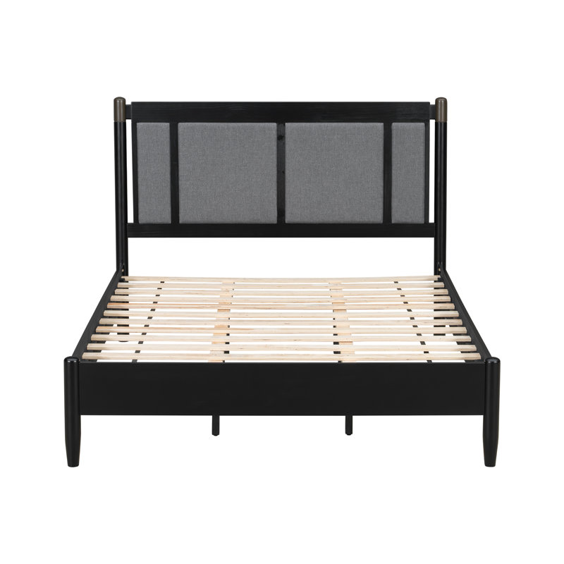 Structure de lit Roomfitter, Grand lit, Gris / Noir