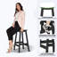Tabouret de bar en PEHD aspect bois-1201081007