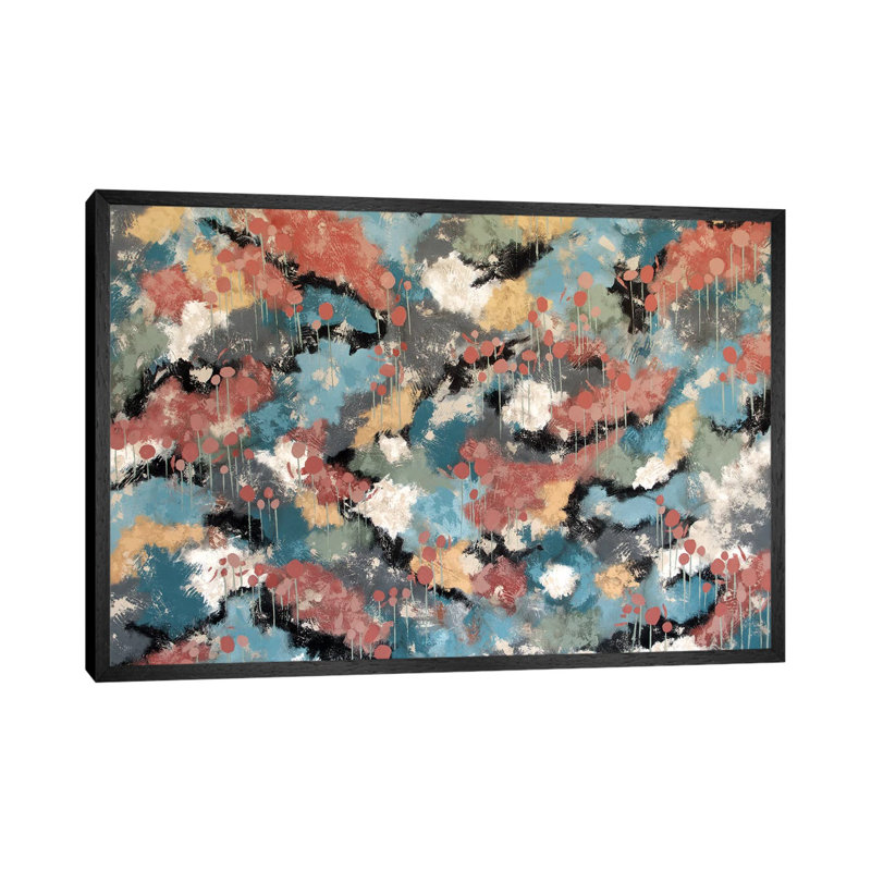 Meandering Home by Lisa Frances Judd - Painting on Canvas, 45.72cm H x 66.04cm W x 3.81cm D, Black Floater Framed