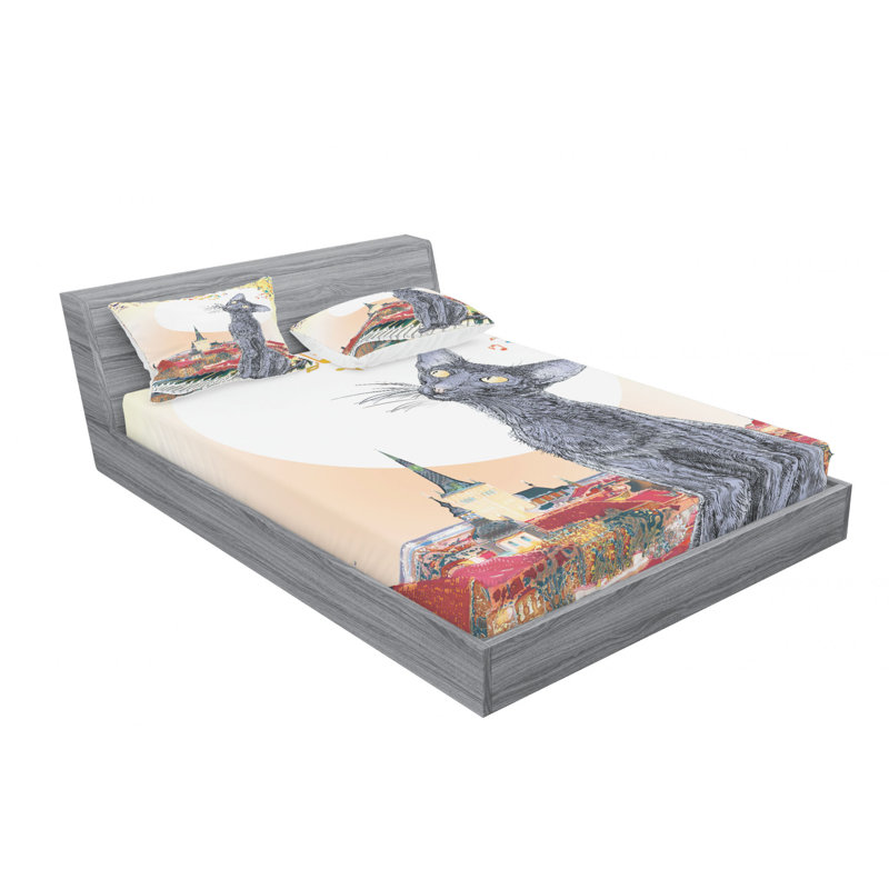 Microfiber Sheet Set, Queen Sheet Set with Fitted Sheet