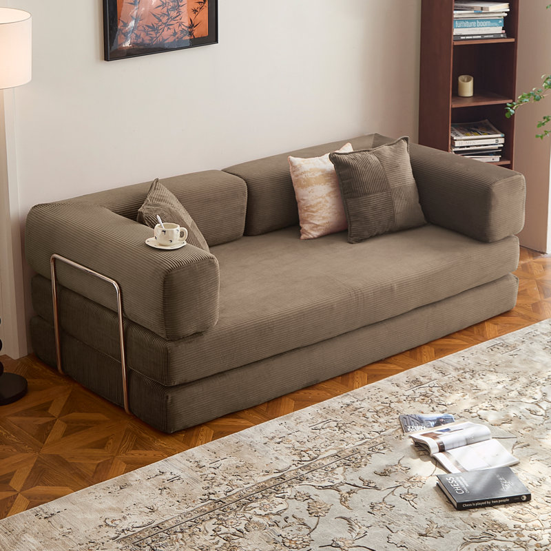Canapé-lit modulaire Teddy - canapé de plancher pliable - mousse librement combinable pour salon, appartement et bureau - canapé compressé dans une boîte