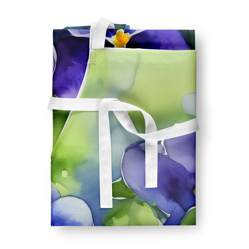 Iris du Tennessee en tablier aquarelle, Violettes du Rhode Island
