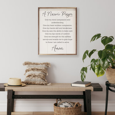 A Nurse's Prayer White