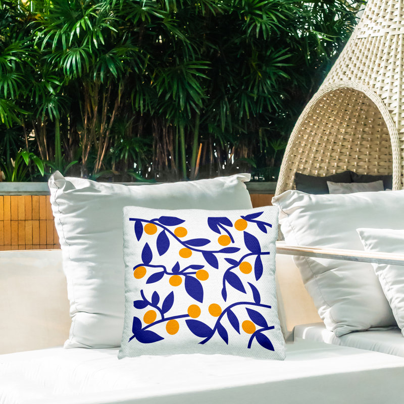 Floral Outdoor Throw Pillow