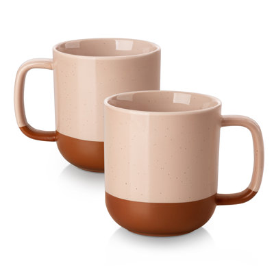 Ensemble de verres à eau en céramique deux tons 2 pièces 16 oz