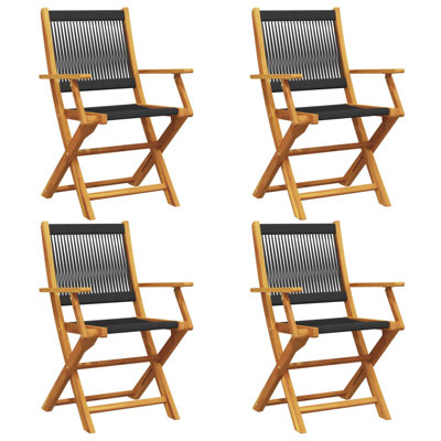 vidaXL Folding Patio Chairs Outdoor Garden Seating Furniture Solid Wood Acacia by VidaXL