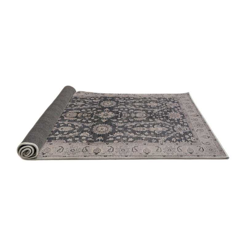 Tapis oriental noir / beige Magar, Rond 5 pi