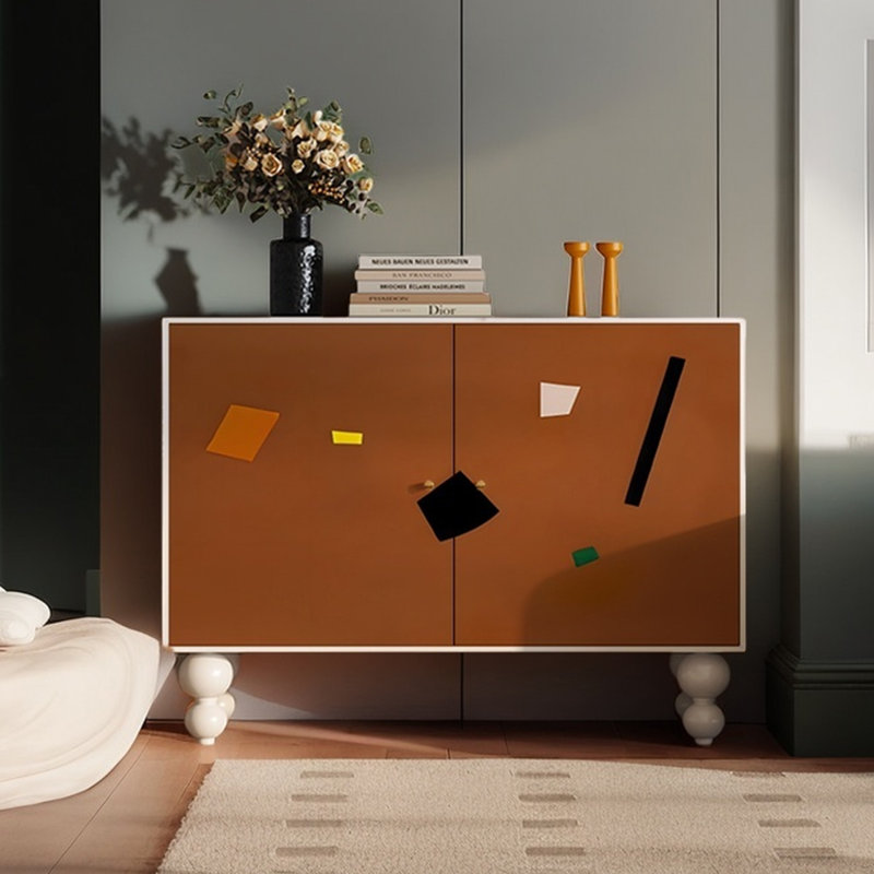 Multi-functional simple double door accent cabinet