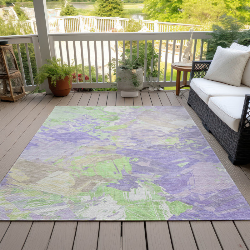 Tapis lavable à la machine intérieur / extérieur Cinead ACN1713, Rectangle 10 pi x 14 pi