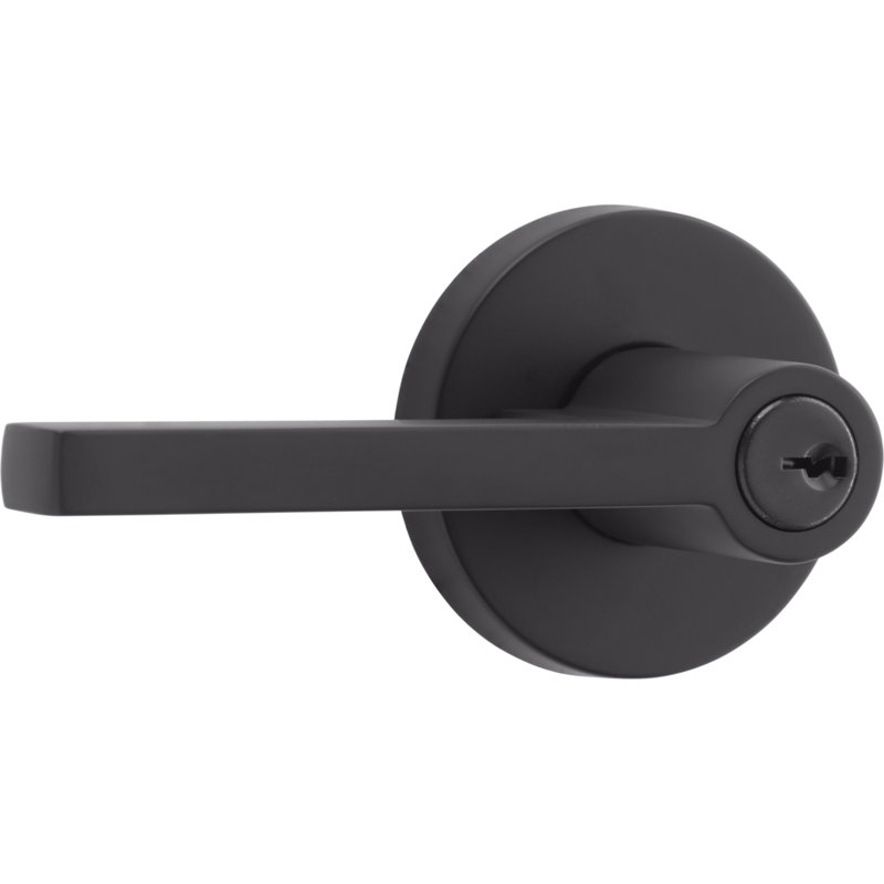 Satin Black Entry Door Lever