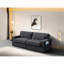 Velours gris avec structure stable et coussins relaxants enveloppés de mousse pour une détente optimale