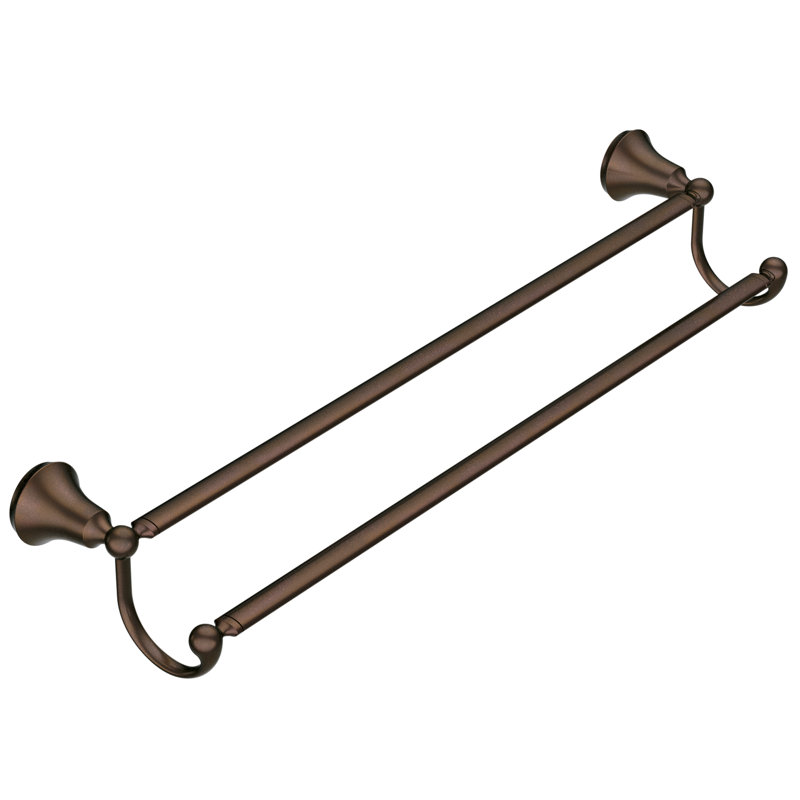 Wynford Double 24" Wall Mounted Towel Bar, Oil Rubbed Bronze